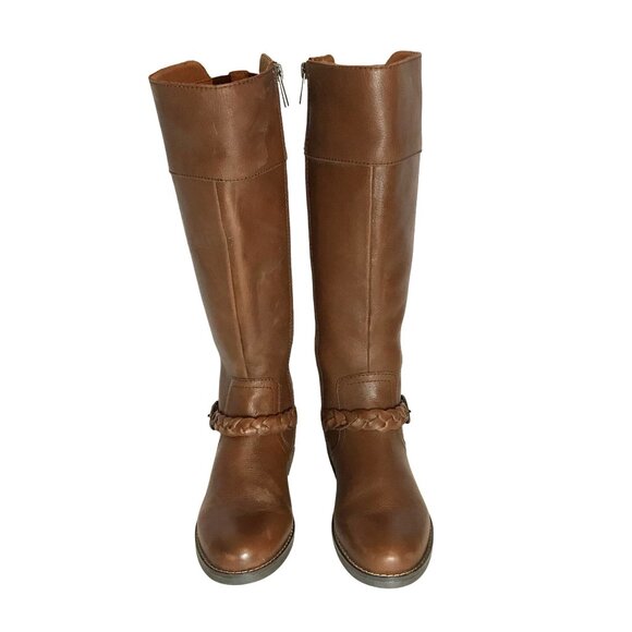 Earth Etmira Womens Knee High Boots Brown Leather Womens 5M Side Zip - Picture 2 of 8